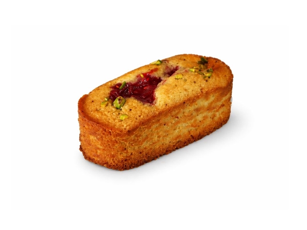 Financier pistache framboos